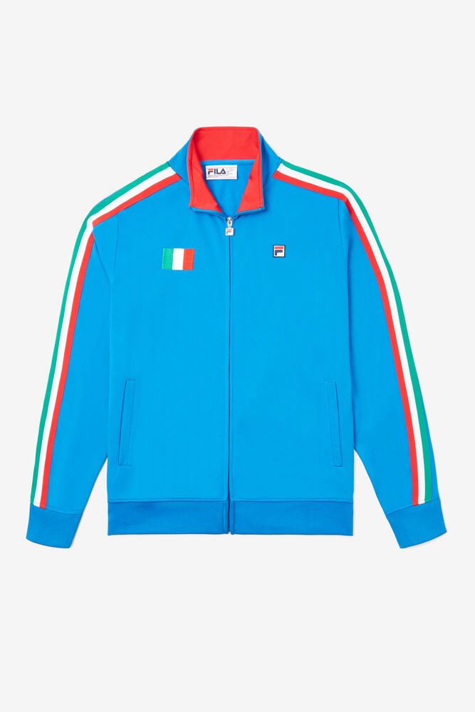 Fila Jacket Italy Track Mens Blue - India KLI-085269